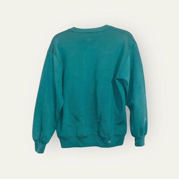 Russell Athletic Crewneck Sweatshirt Mens Large Green Pullover USA Vintage 90s - Picture 2 of 8